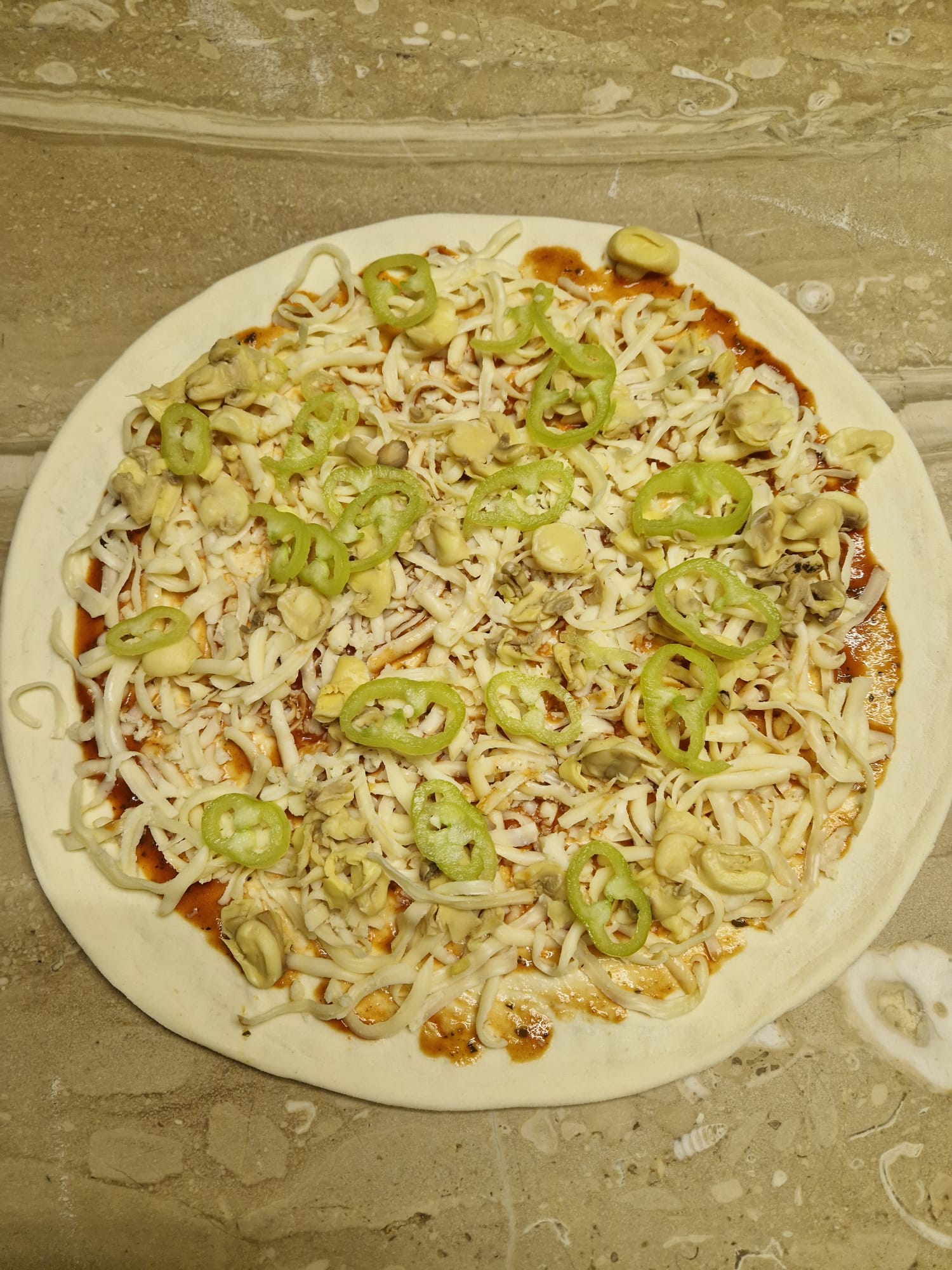 113.Sos, kaçkavall, speca, këpurdha